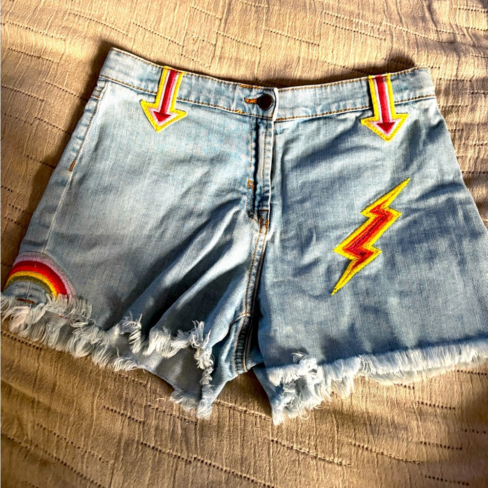 STELLA MCCARTNEY denim cut offs sz 14Y or XS women’s